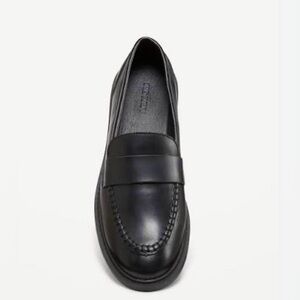 Old Navy Black Leather Loafers